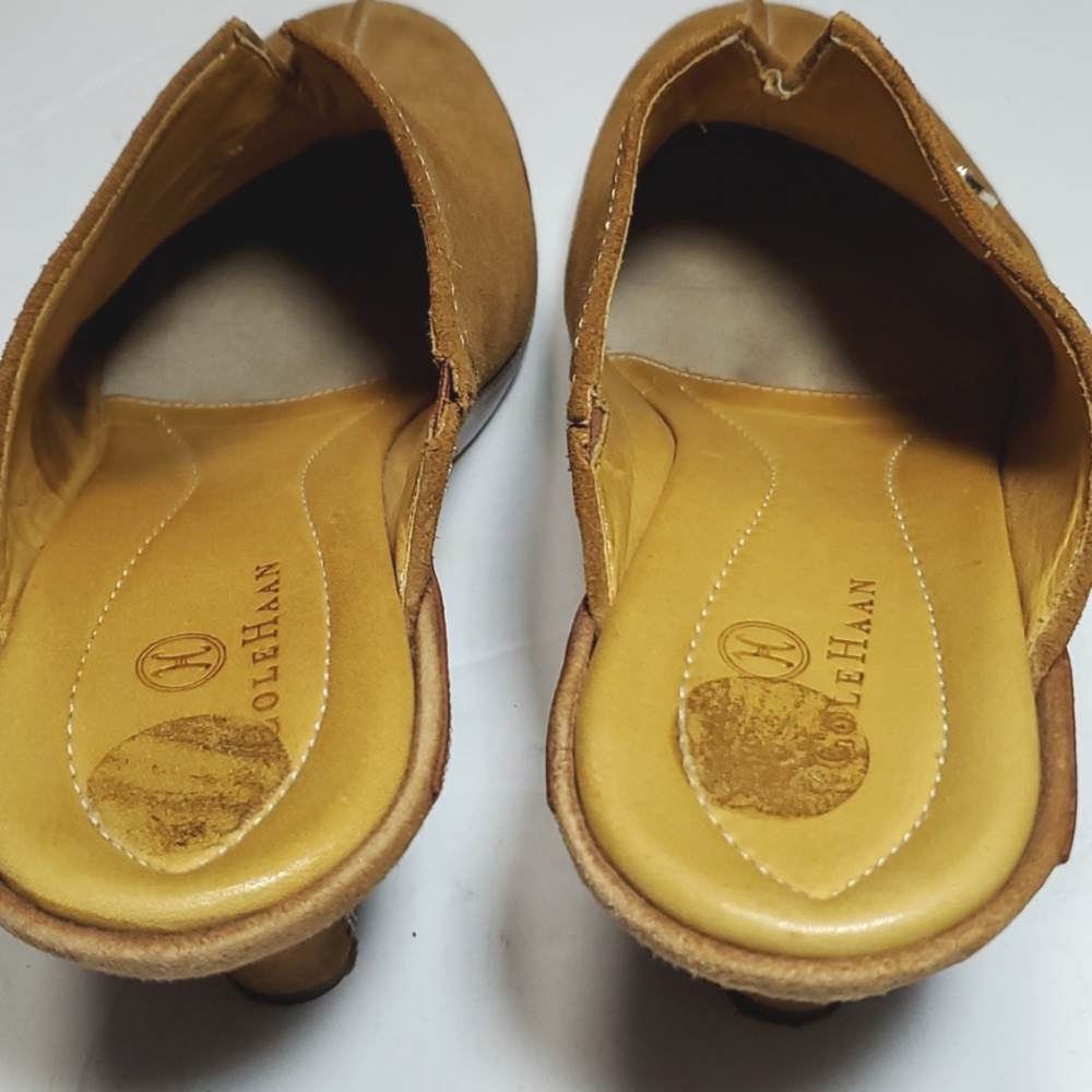 COLEHAAN SANDAL WITH CLOSED TOE SIZE 8 1/2 CARAMEL COLOR GOOD CONDITION - Picture 13 of 16
